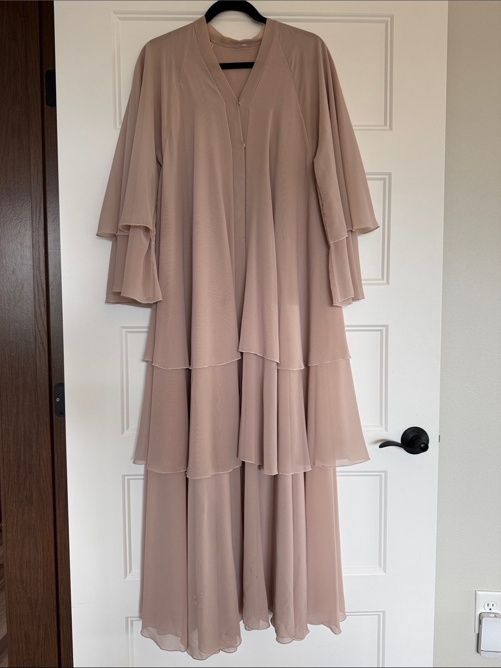 Elegant Layered Women's Dress in Dusty Rose